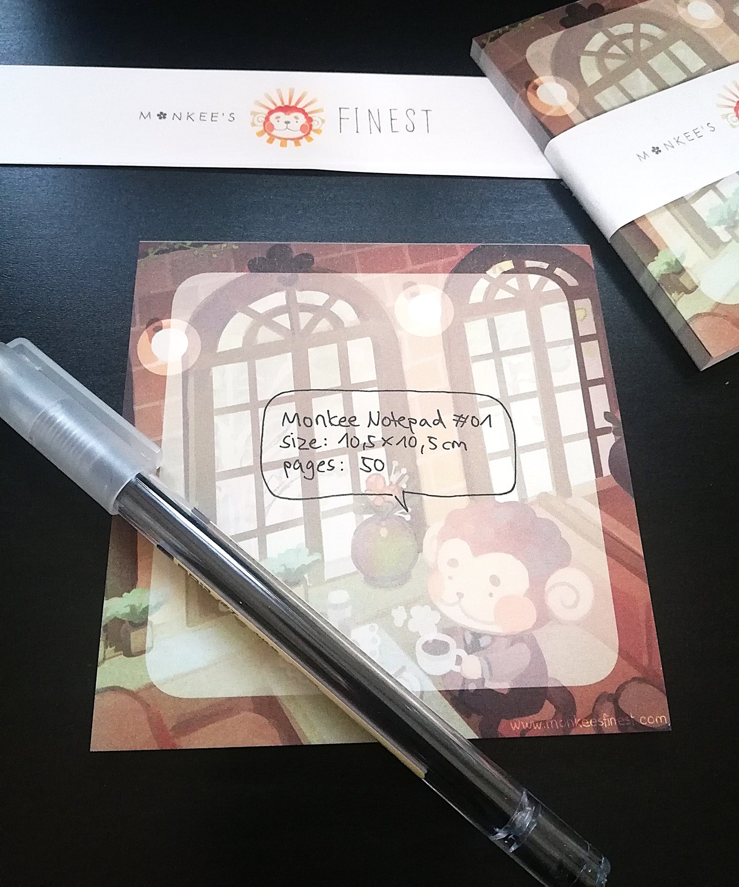 Monkee I Notepad 10,5x10,5 cm quadratisch Notizblock